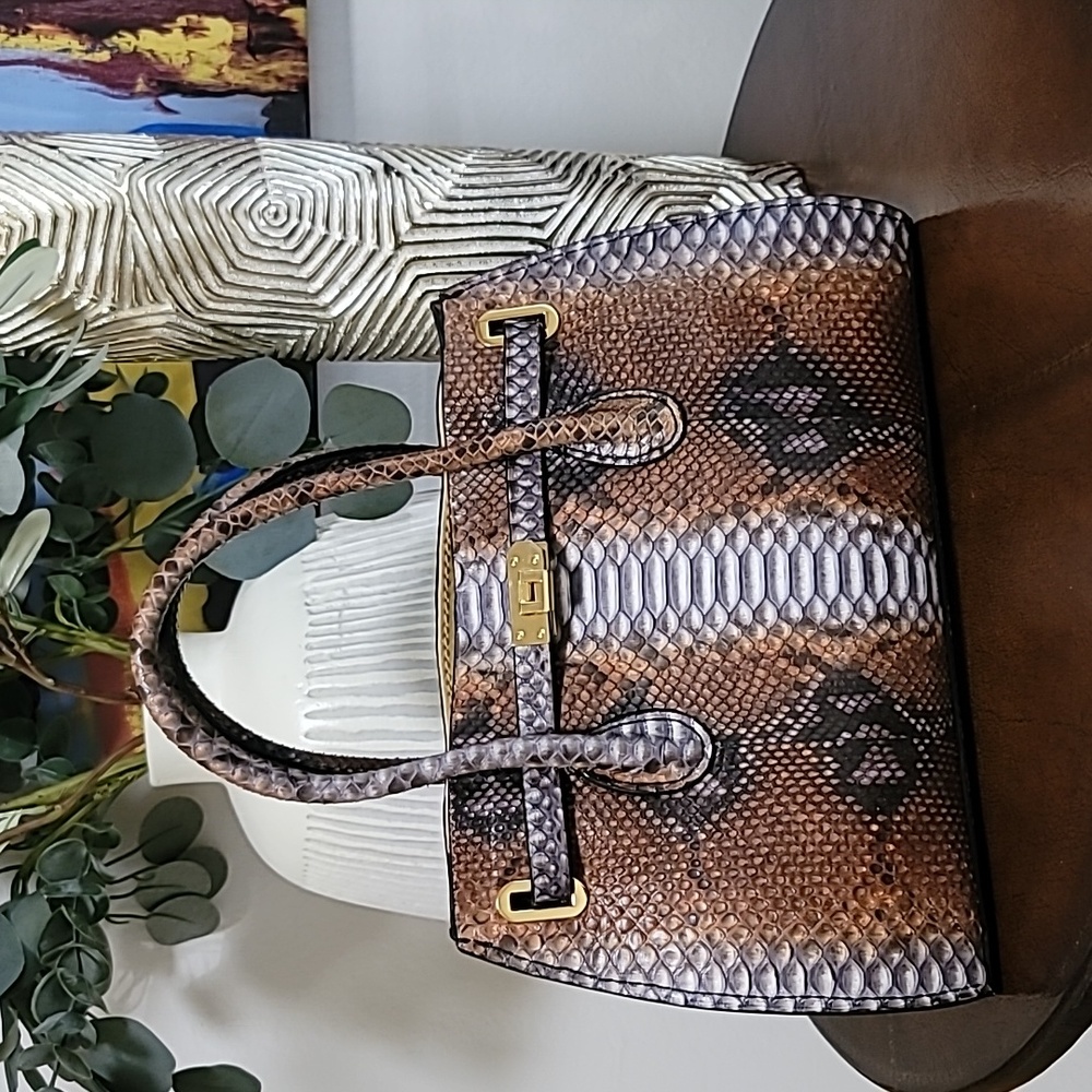 ♥️♥️♥️♥️♥️♥️💯 D'carlo GENUINE PHYTON STUNNING BAG BY D'Carlo 💯 HANDMADE !!!